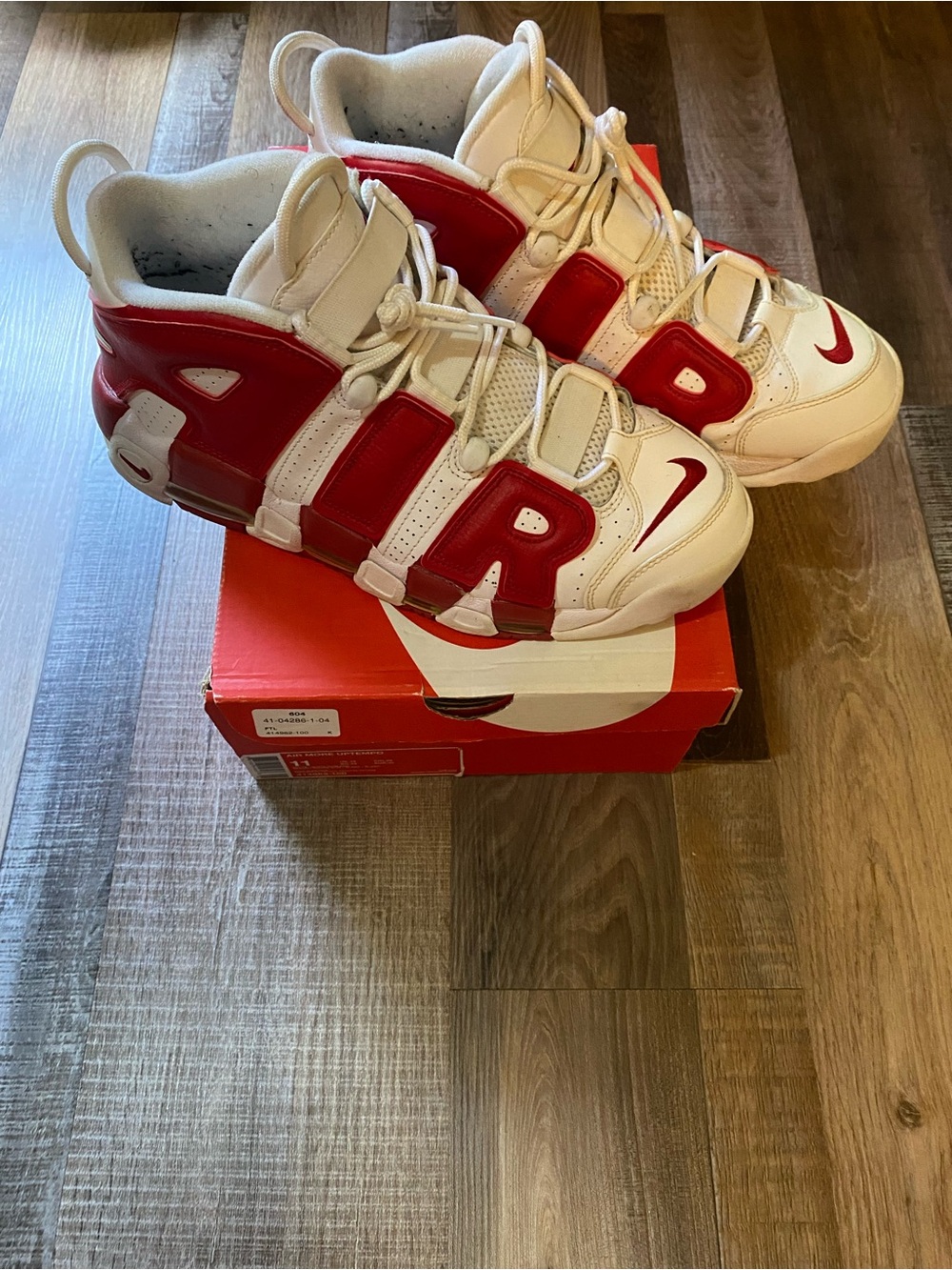Nike Kids Red and White High-Top Sneakers